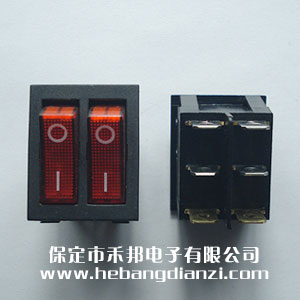KCD8-212N双联船型(xíng)开关 红色
